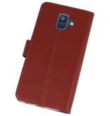 Étui portefeuille pour Galaxy A6 (2018) marron