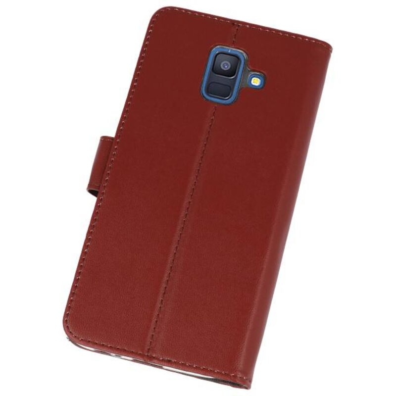 Étui portefeuille pour Galaxy A6 (2018) marron