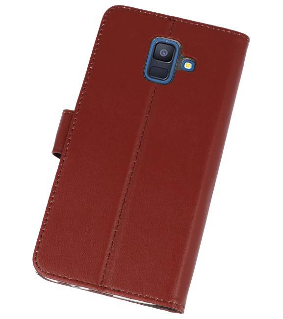 Estuche con monedero para Galaxy A6 (2018) Marrón