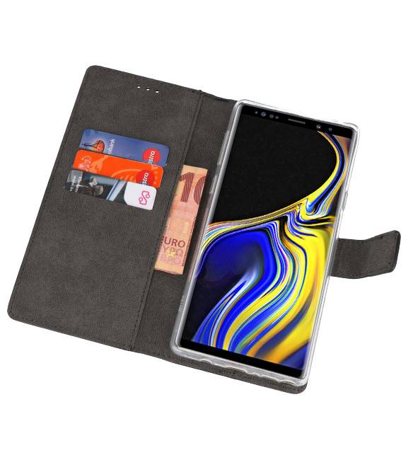 Wallet Cases Hülle für Galaxy Note 9 Schwarz
