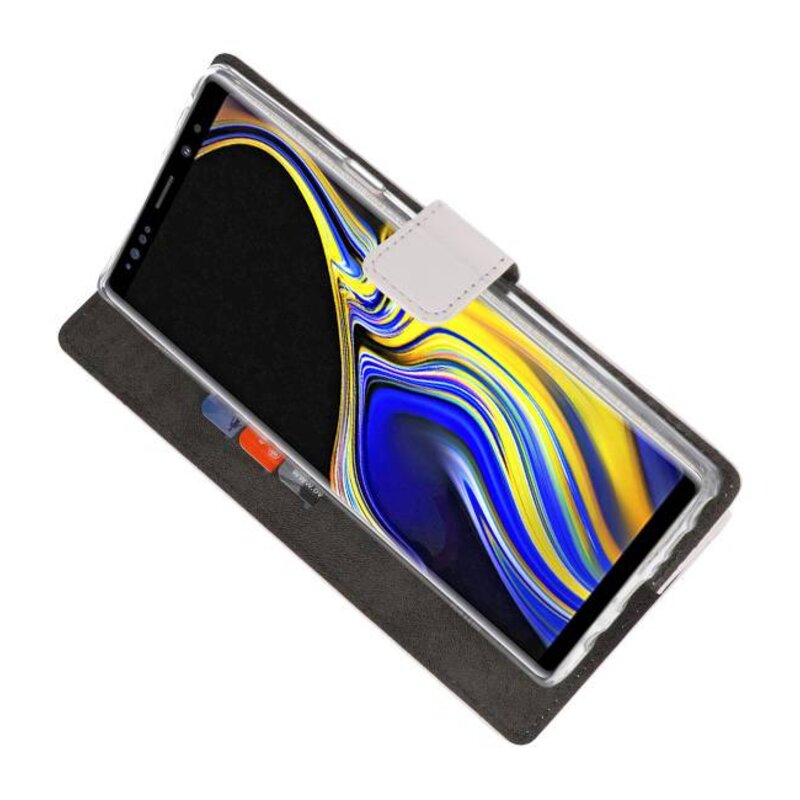 Funda con estuche Wallet para Galaxy Note 9 Blanco