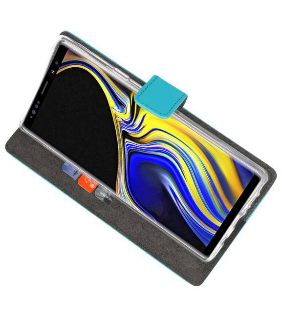 Wallet Cases Hoesje voor Galaxy Note 9 Blauw