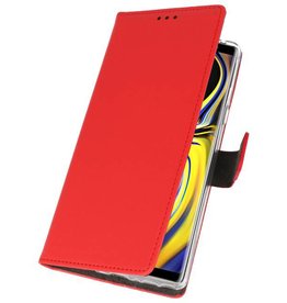 Wallet Case Case pour Galaxy Note 9 Red