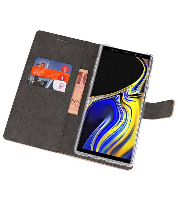 Étui portefeuille pour Galaxy Note 9 Gold