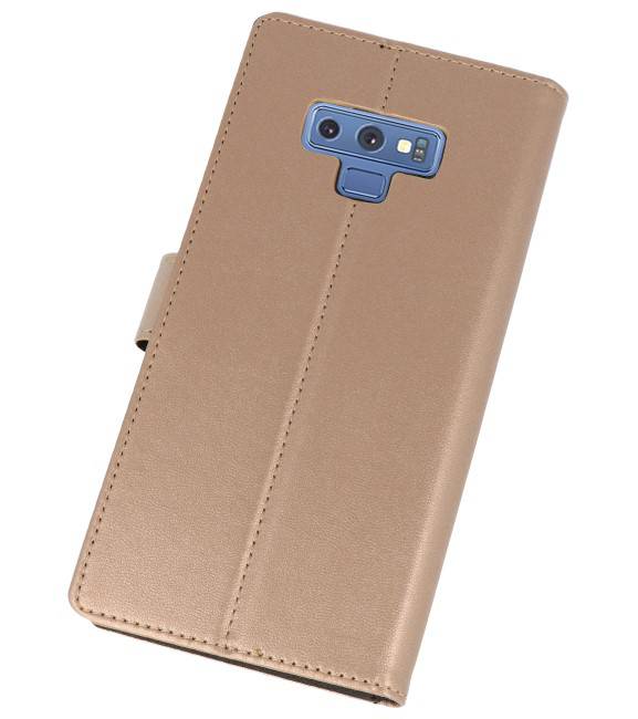 Wallet Cases Hoesje voor Galaxy Note 9 Goud