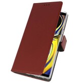 Wallet Cases Hoesje voor Galaxy Note 9 Bruin