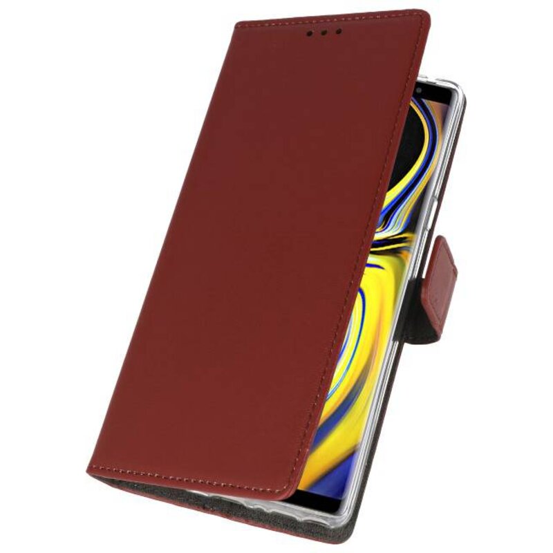 Wallet Cases Hoesje voor Galaxy Note 9 Bruin