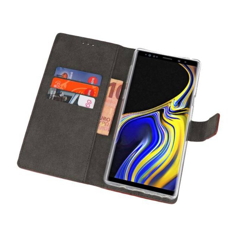 Wallet Cases Hoesje voor Galaxy Note 9 Bruin