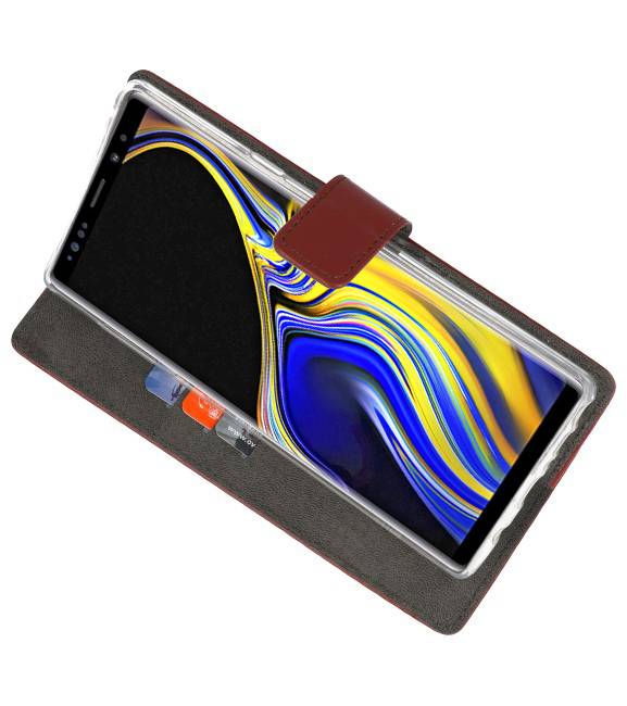 Wallet Cases Hoesje voor Galaxy Note 9 Bruin