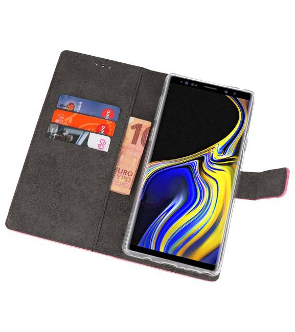 Funda con monedero para Galaxy Note 9 Rosa