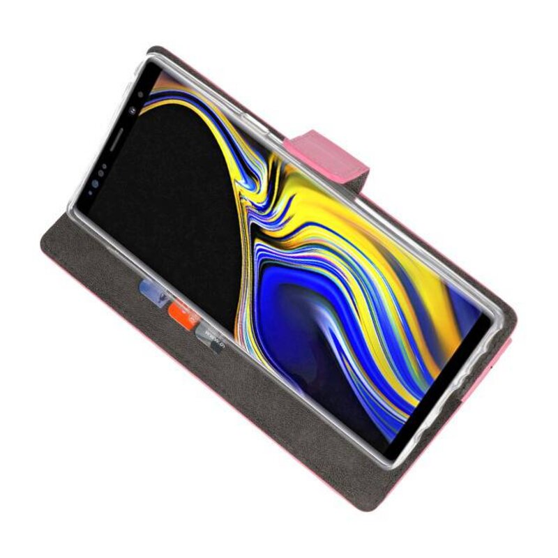 Custodia a portafoglio Custodia per Galaxy Note 9 rosa
