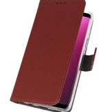 Étui portefeuille pour Galaxy S9 Brown