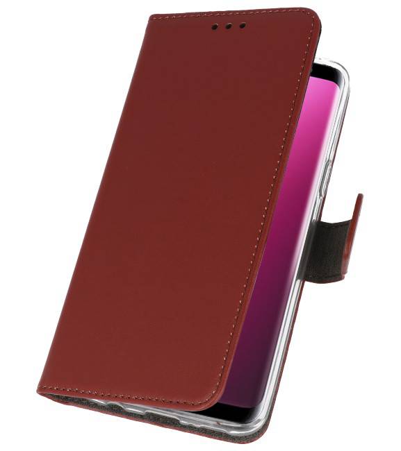 Wallet Cases Hoesje voor Galaxy S9 Bruin