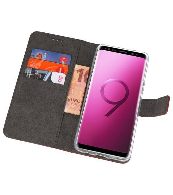 Wallet Cases Hoesje voor Galaxy S9 Bruin