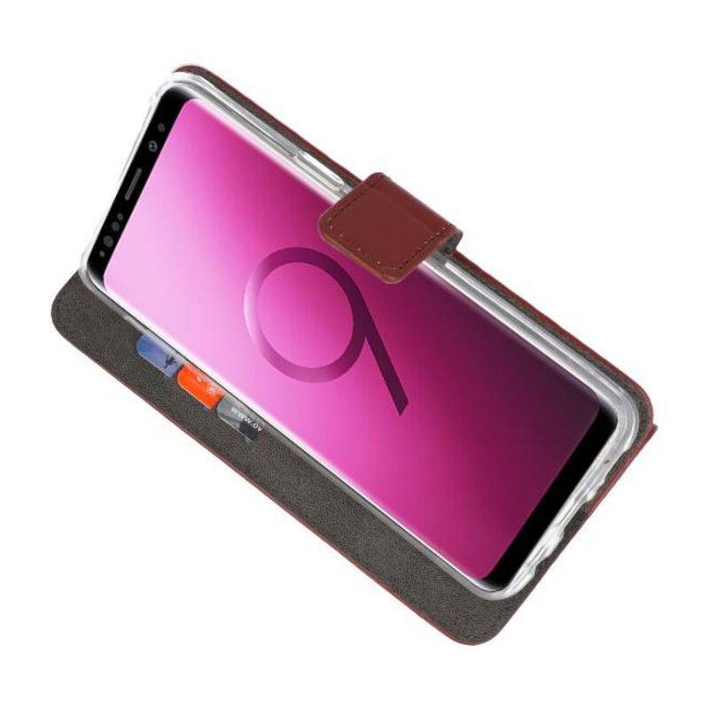 Wallet Cases Case for Galaxy S9 Brown