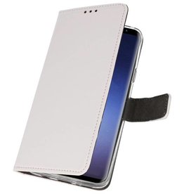 Etuis portefeuille pour Galaxy S9 Plus Blanc