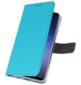 Estuche para estuches Wallet para Galaxy S9 Plus Blue