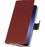 Wallet Cases Hoesje voor Galaxy S9 Plus Bruin