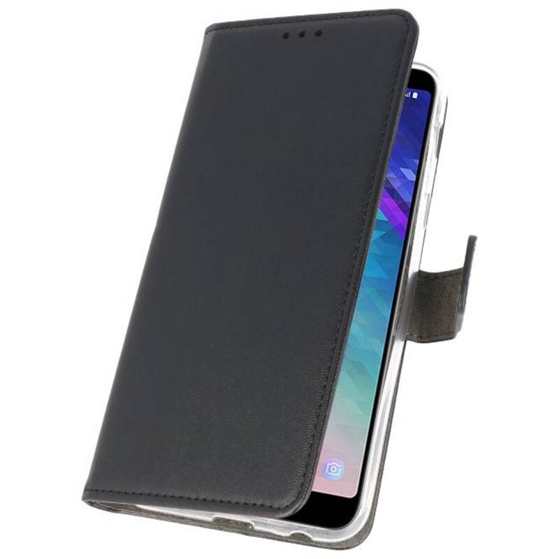 Portafoglio Custodie per Galaxy A6 Plus (2018) Nero