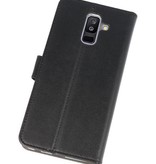 Wallet Cases Tasche für Galaxy A6 Plus (2018) Schwarz