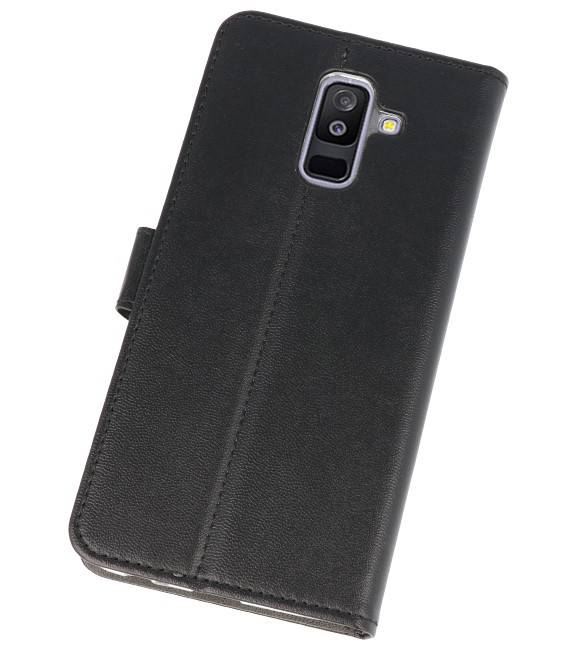 Wallet Cases Tasche für Galaxy A6 Plus (2018) Schwarz