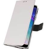 Étui portefeuille pour Galaxy A6 Plus (2018) Blanc
