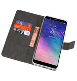 Étui portefeuille pour Galaxy A6 Plus (2018) Blanc