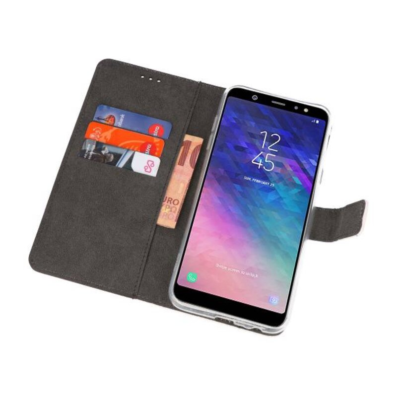 Portafoglio Custodie per Galaxy A6 Plus (2018) Bianco