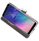 Wallet Cases Hoesje voor Galaxy A6 Plus (2018) Wit