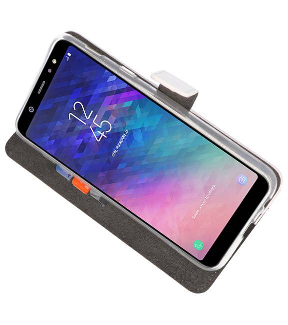 Etui Hülle für Galaxy A6 Plus (2018) Weiß