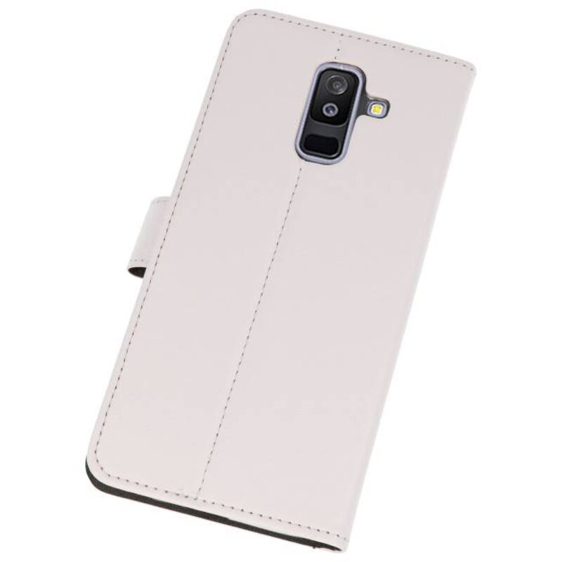 Wallet Cases Hoesje voor Galaxy A6 Plus (2018) Wit
