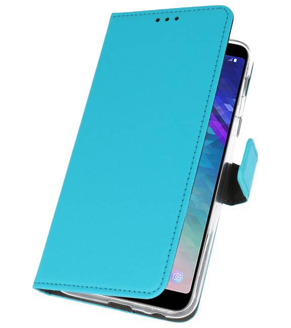 Custodia a Portafoglio per Galaxy A6 Plus (2018) Blu