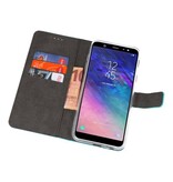 Étui portefeuille pour Galaxy A6 Plus (2018) Bleu