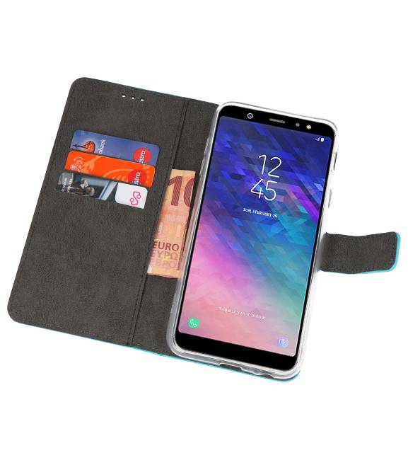 Wallet Cases Tasche für Galaxy A6 Plus (2018) Blau