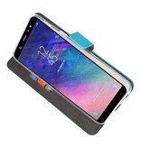 Wallet Cases Hoesje voor Galaxy A6 Plus (2018) Blauw