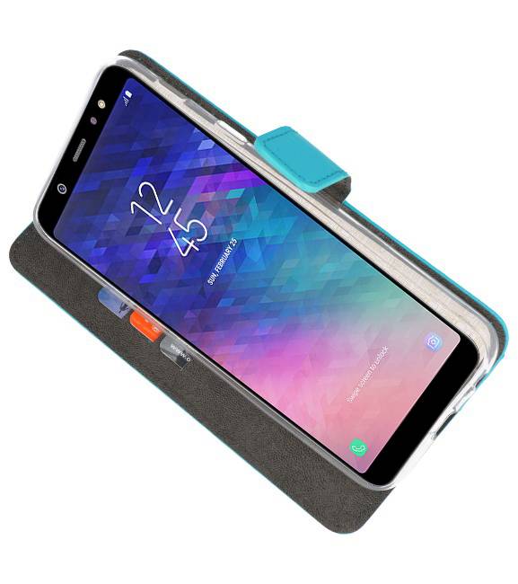 Custodia a Portafoglio per Galaxy A6 Plus (2018) Blu