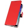 Wallet Cases Hoesje voor Galaxy A6 Plus (2018) Rood