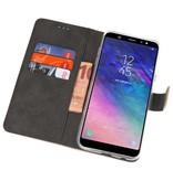 Wallet Cases Hülle für Galaxy A6 Plus (2018) Gold