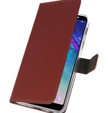 Wallet Cases Tasche für Galaxy A6 Plus (2018) Braun