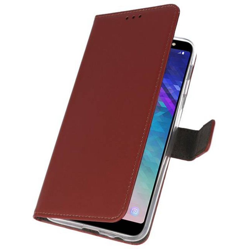 Wallet Cases Case for Galaxy A6 Plus (2018) Brown