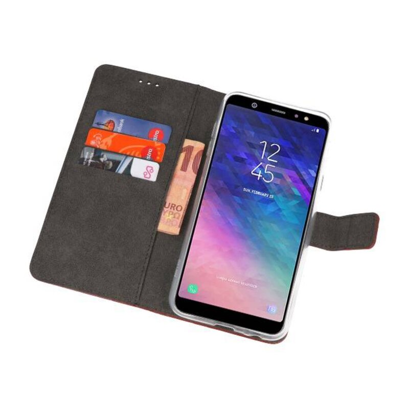 Wallet Cases Case for Galaxy A6 Plus (2018) Brown