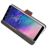 Wallet Cases Tasche für Galaxy A6 Plus (2018) Braun