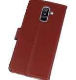 Wallet Cases Tasche für Galaxy A6 Plus (2018) Braun