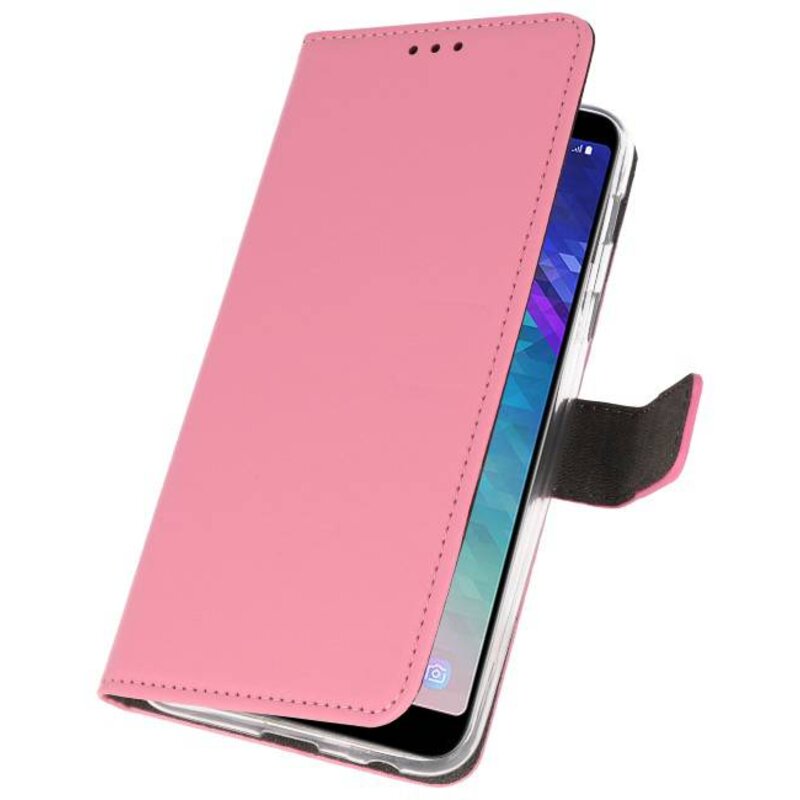 Wallet Cases Tasche für Galaxy A6 Plus (2018) Pink