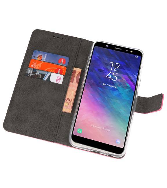 Wallet Cases Case for Galaxy A6 Plus (2018) Pink