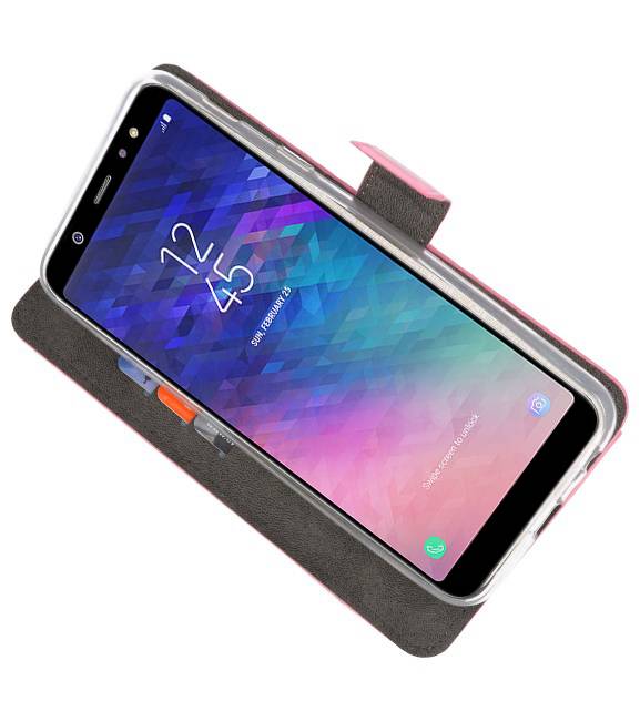 Custodia a Portafoglio per Galaxy A6 Plus (2018) Rosa