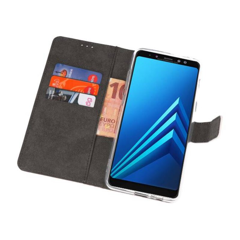 Wallet Cases Hoesje voor Galaxy A8 2018 Wit