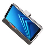 Wallet Cases Hülle für Galaxy A8 2018 Weiß