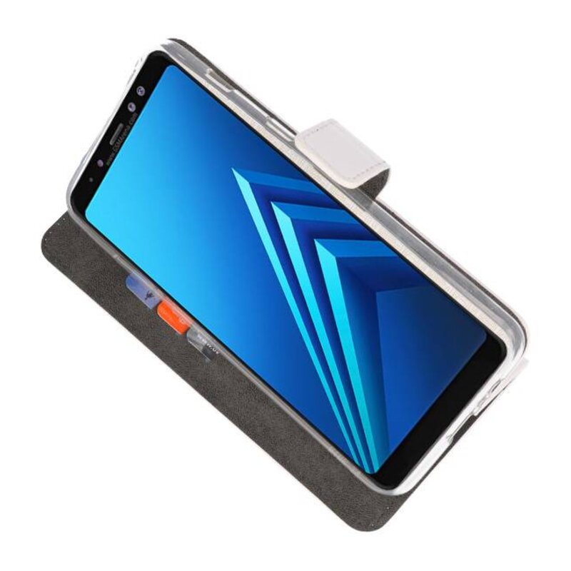 Wallet Cases Hülle für Galaxy A8 2018 Weiß
