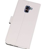 Étui portefeuille pour Galaxy A8 2018 Blanc